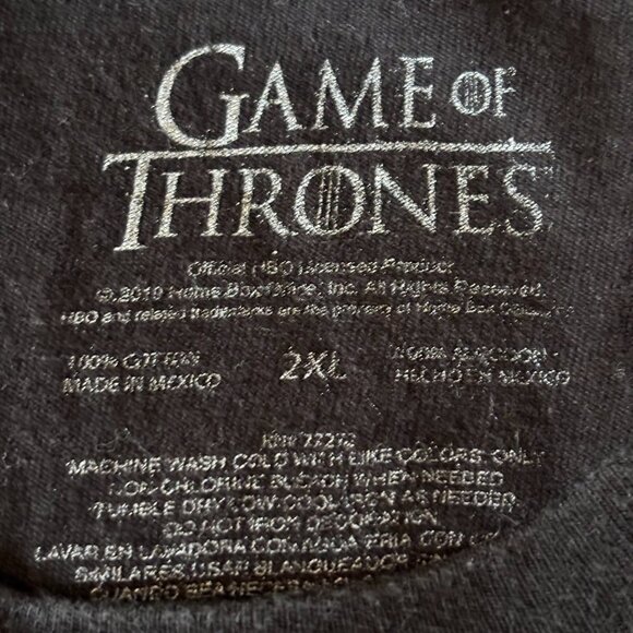 Game of Thrones Men Shirt 2XL I Drink and I Know Things Black Short Sleeve 18731 - Picture 5 of 7